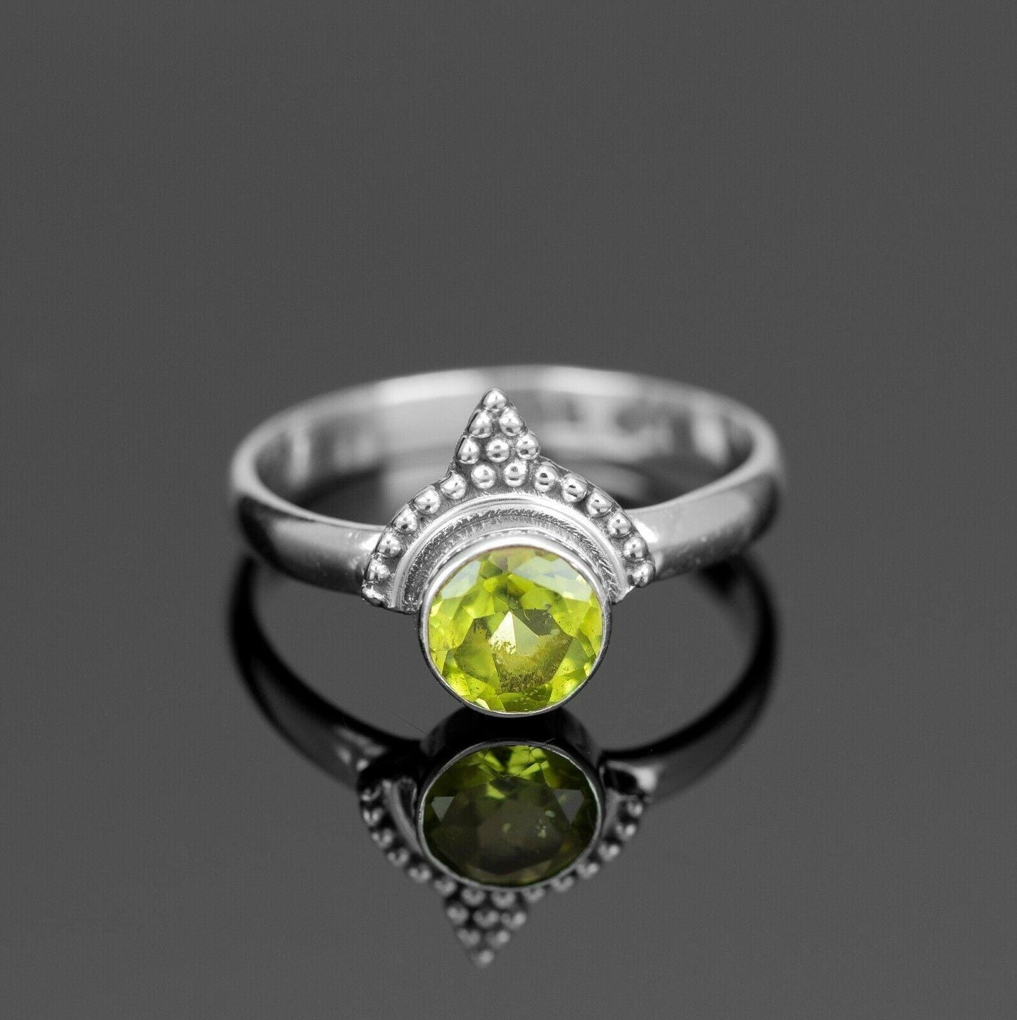 925 Sterling Silver Amethyst Peridot Garnet Gemstone Ladies Ring Jewellery Gift - Faris Jewels