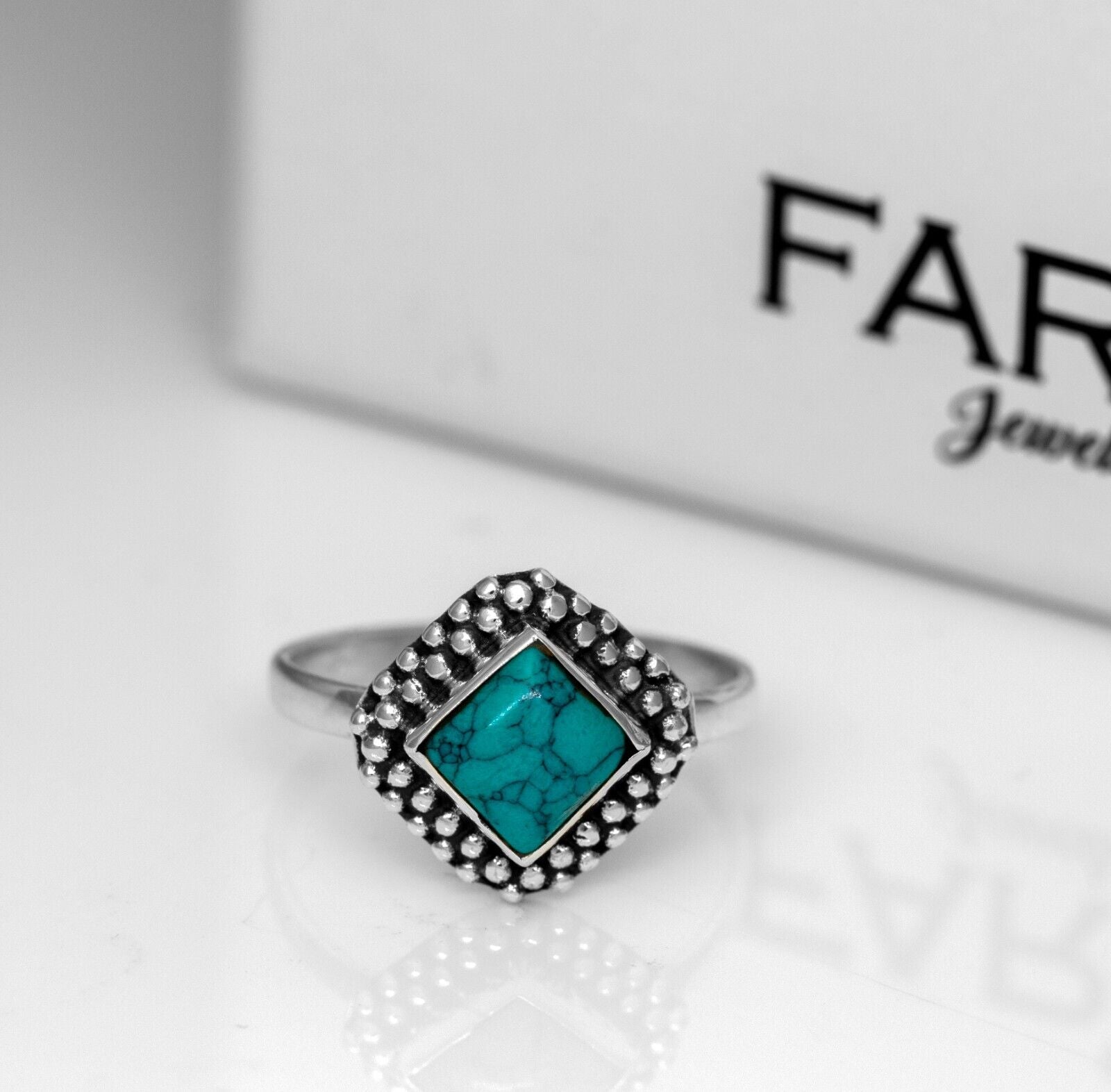 Sterling Silver Cushion Labradorite Moonstone Amethyst Gemstone Ladies Ring - Faris Jewels