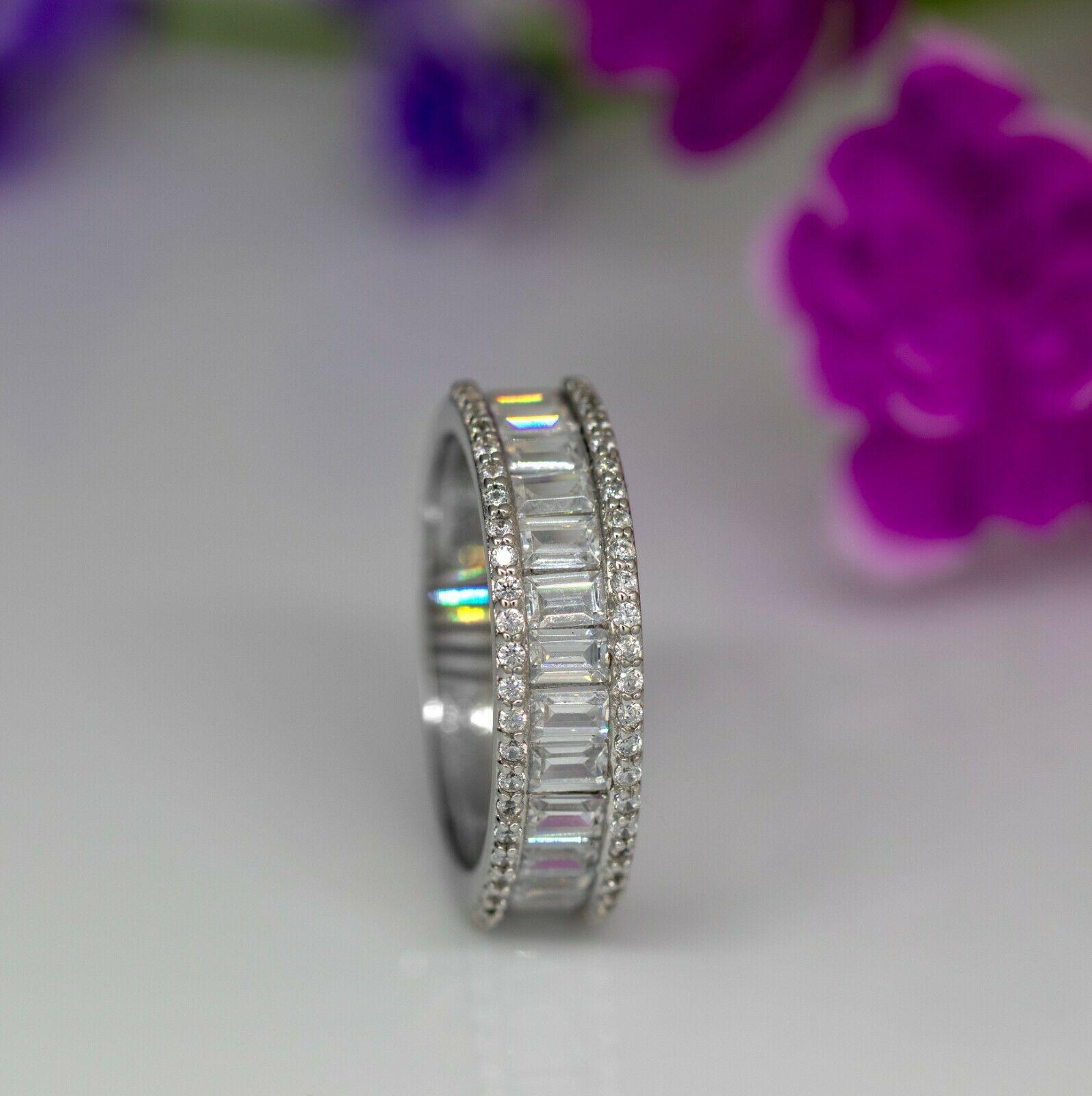 Sterling Silver Diamond Stackable Ladies Ring | Faris Jewels