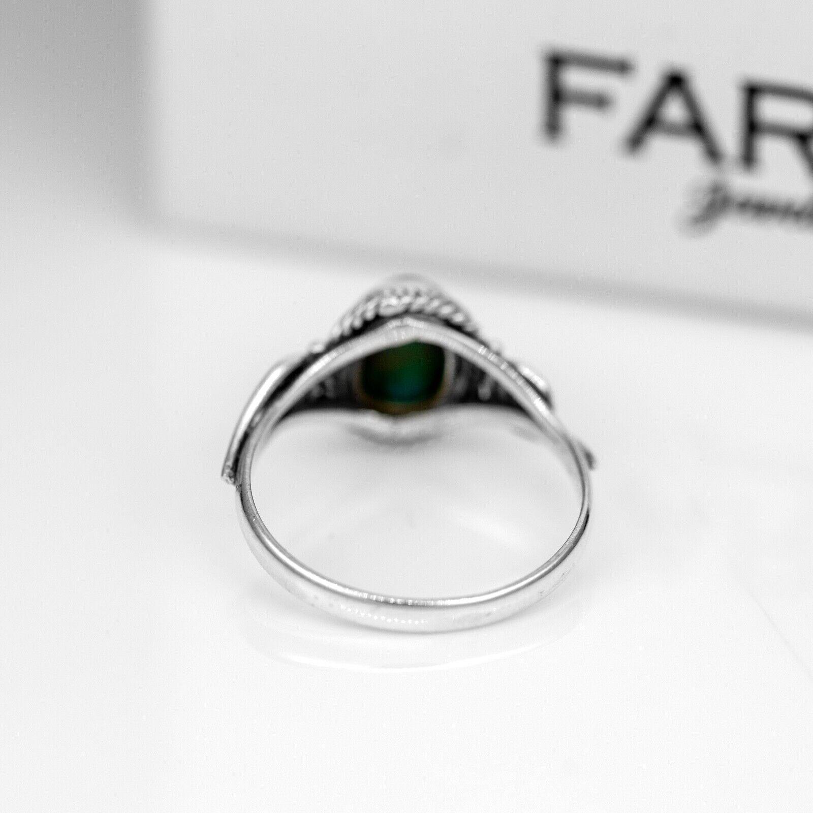 925 Sterling Silver Ladies Oval Cut Turquoise Ring Gemstone Jewellery Gift