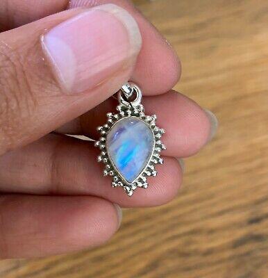 Beautiful Moonstone Pear Cut Sterling Silver 925 Pendant Necklace Jewellery Gift
