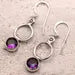 925 Sterling Silver Mystic Topaz Gemstone Round Cut Drop Dangle Ladies Earrings