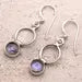 925 Sterling Silver Moonstone Gemstone Round Drop Dangle Ladies Earrings Gift