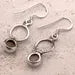 925 Sterling Silver Moonstone Gemstone Round Drop Dangle Ladies Earrings Gift