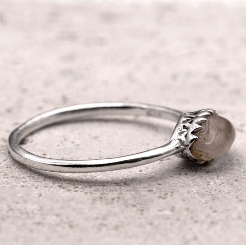 925 Sterling Silver Marquise Moonstone Ring Ladies Southwest Boho Jewellery