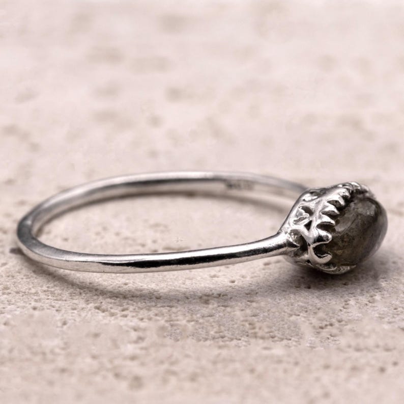 925 Sterling Silver Marquise Labradorite Ring Ladies Southwest Boho Jewellery