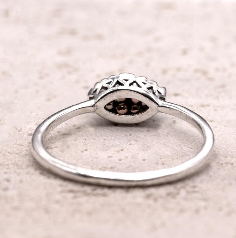 925 Sterling Silver Marquise Turquoise Ring Ladies Southwest Boho Jewellery Gift