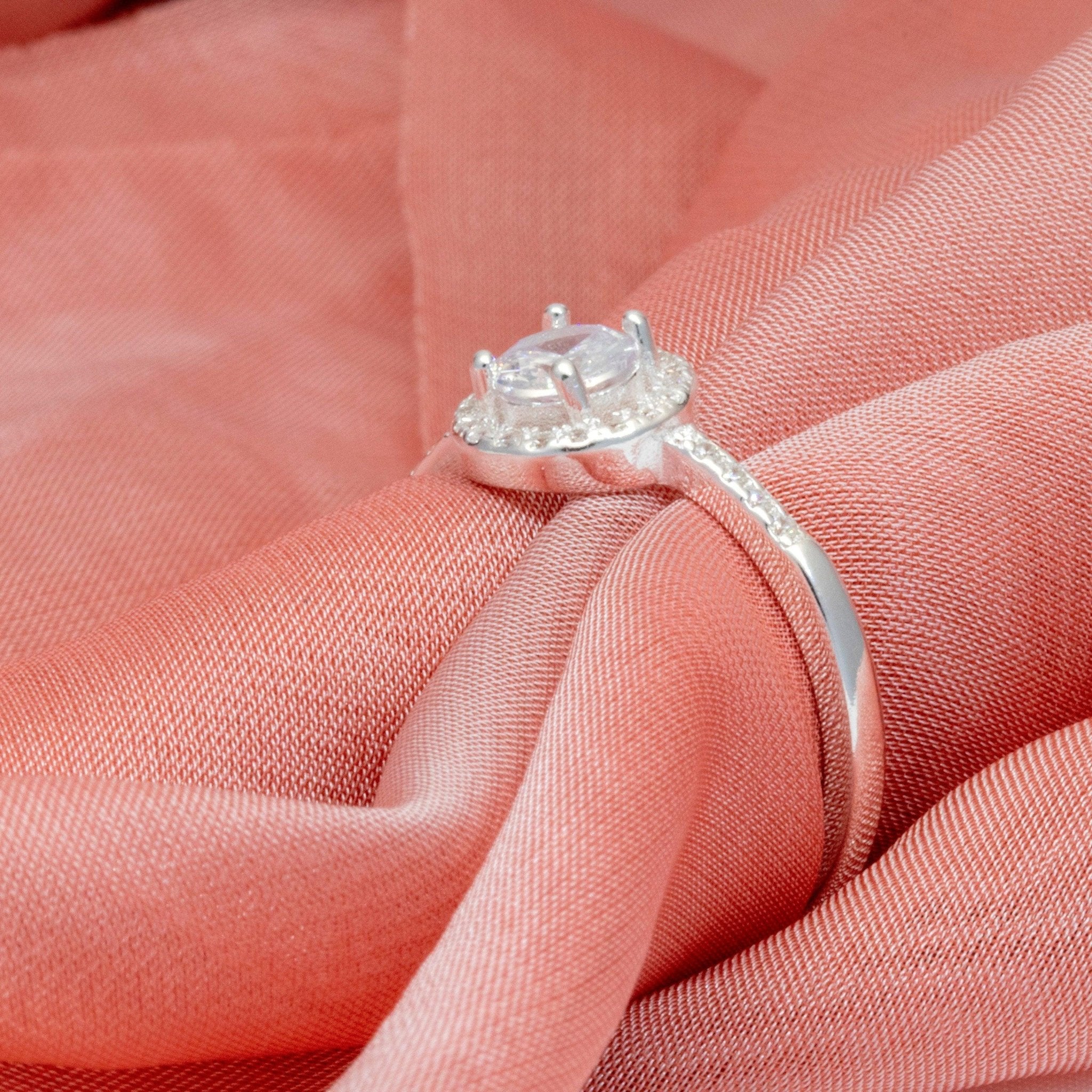 Shop Ladies 925 Sterling Silver Man made Diamond Ring Cubic Zirconia CZ Wedding Engagement Statement Jewellery Gift Boxed Faris Jewels Faris Jewels