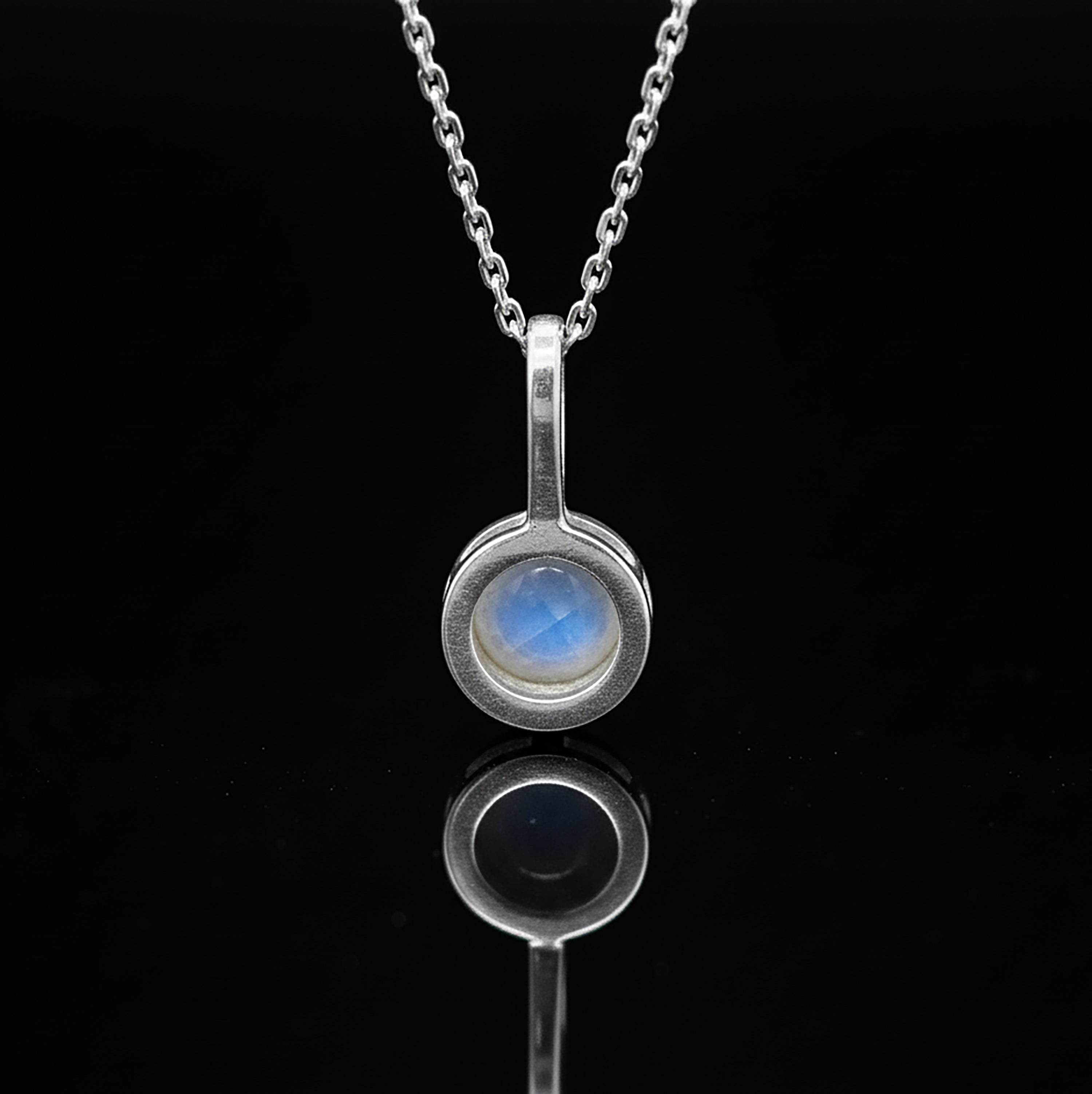 Dainty Sterling Silver 925 Moonstone Gemstone Pendant Necklace Ladies Jewellery Handmade Gift Box Jewelry