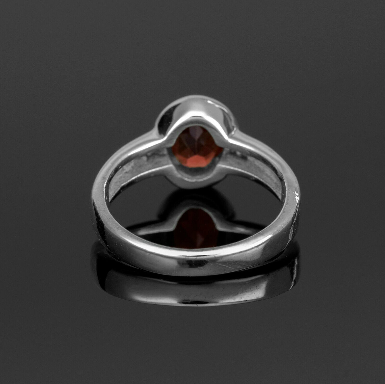 Red Garnet 925 Sterling Silver Ladies Oval Gemstone Ring Jewellery Gift Jewelry